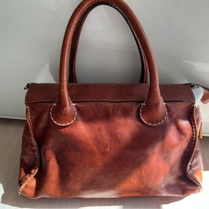 Vintage Chloe cognac leather tote , solid construction ,great condition , roomy